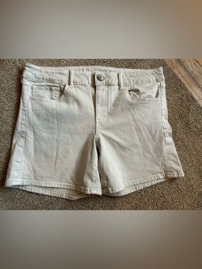 American Eagle Outfitters Cream Casual Denim Shorts